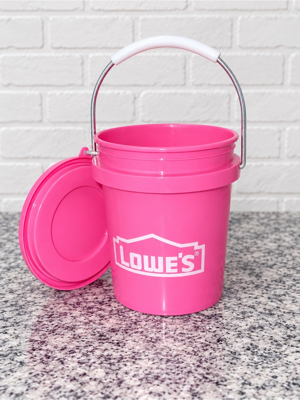 Mini Pink Pail with Handle and Lid